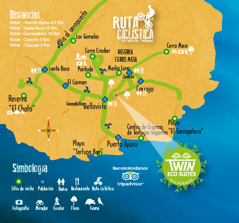 mapa  Twin Suites Galapagos